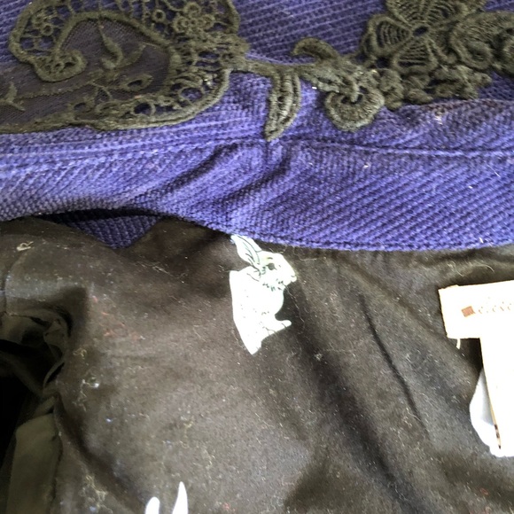 Anthropologie Elevenses Corduroy Lace Crop Jacket - Picture 7 of 7
